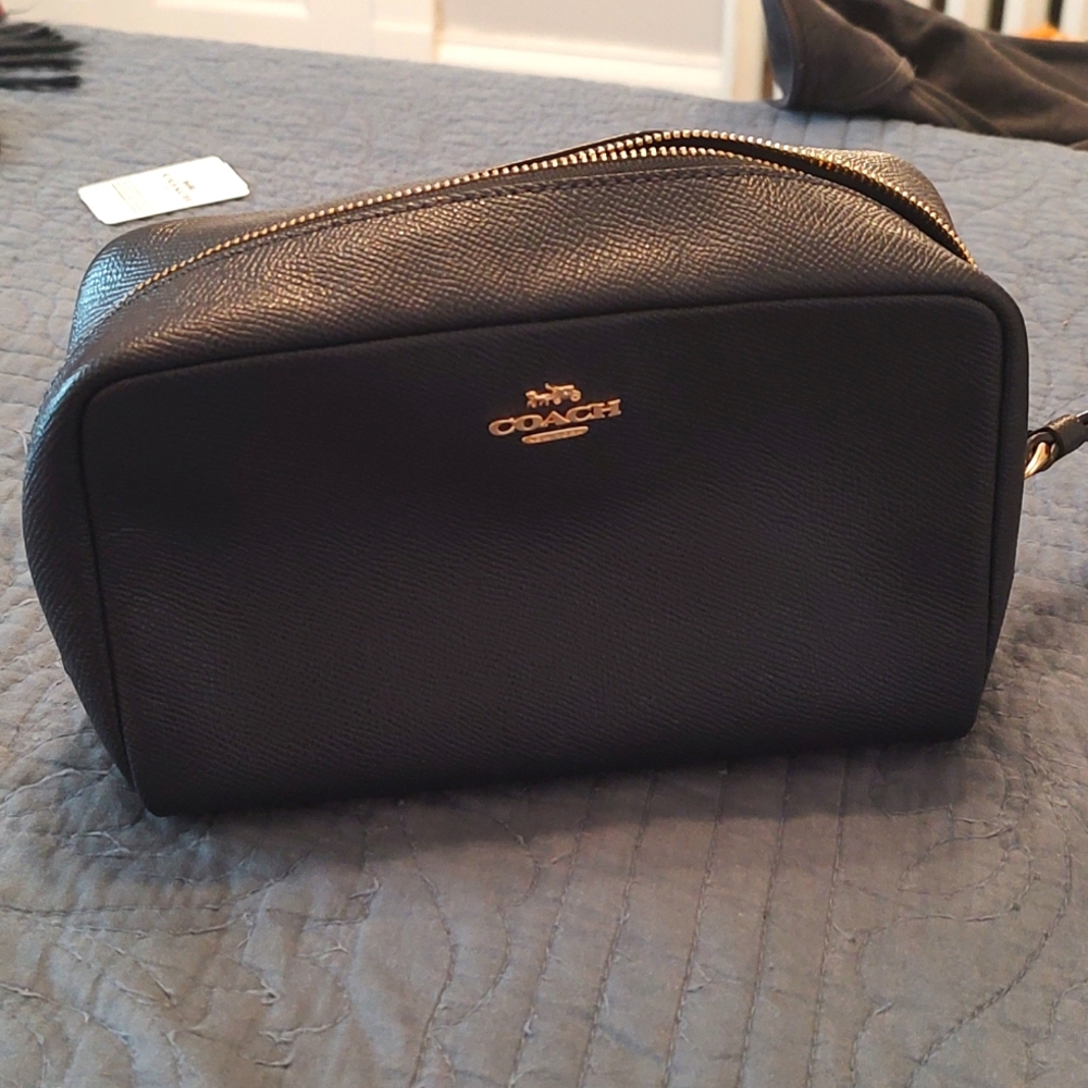 COACH leather cosmetic bag